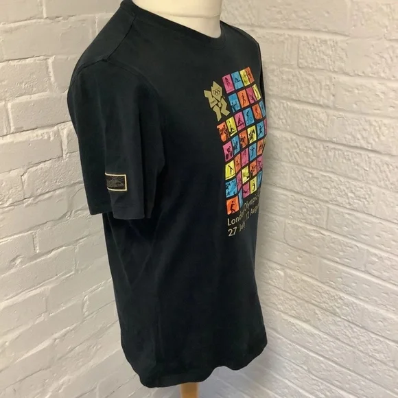 Retro Adidas London 2012 Crew Neck T Shirt - Size M - Black - P2P 21” - Picture 3 of 5